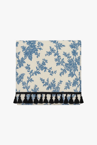 Nappe florale style champêtre bordure dentelle table repas