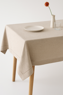 Nappe imperméable en coton et lin style uni