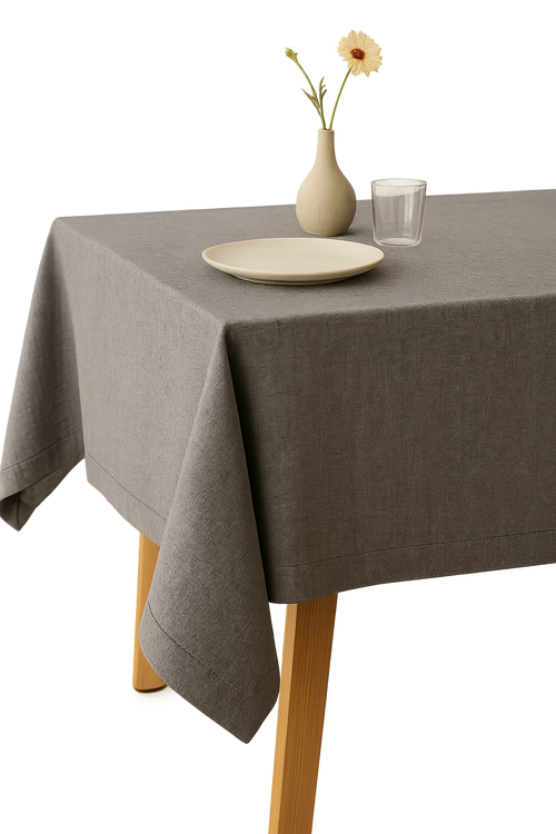 Nappe imperméable style lin lavable cuisine salle manger - vue 2 sur 2