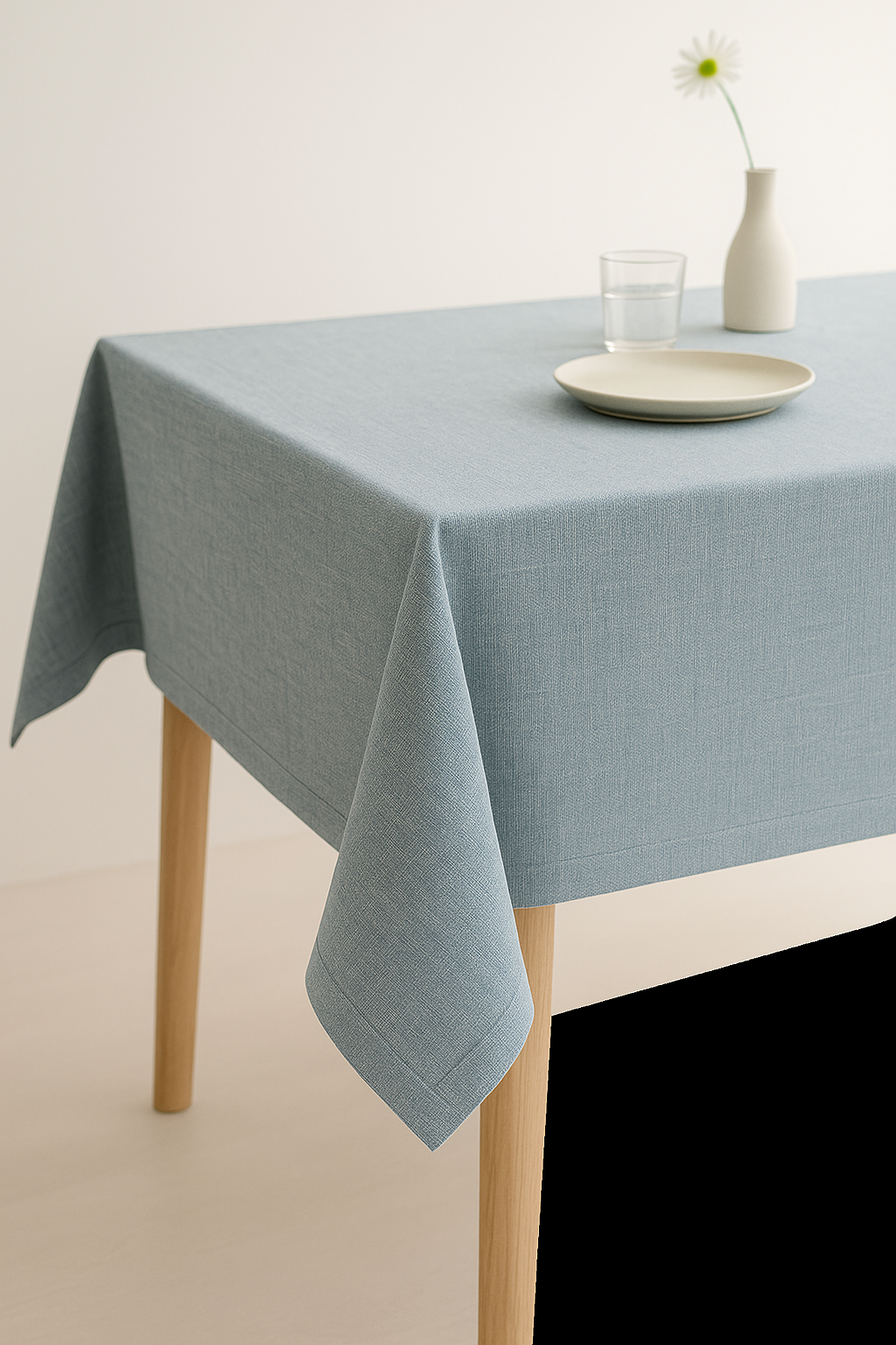 Nappe imperméable vert style campagne tissu doux lavable