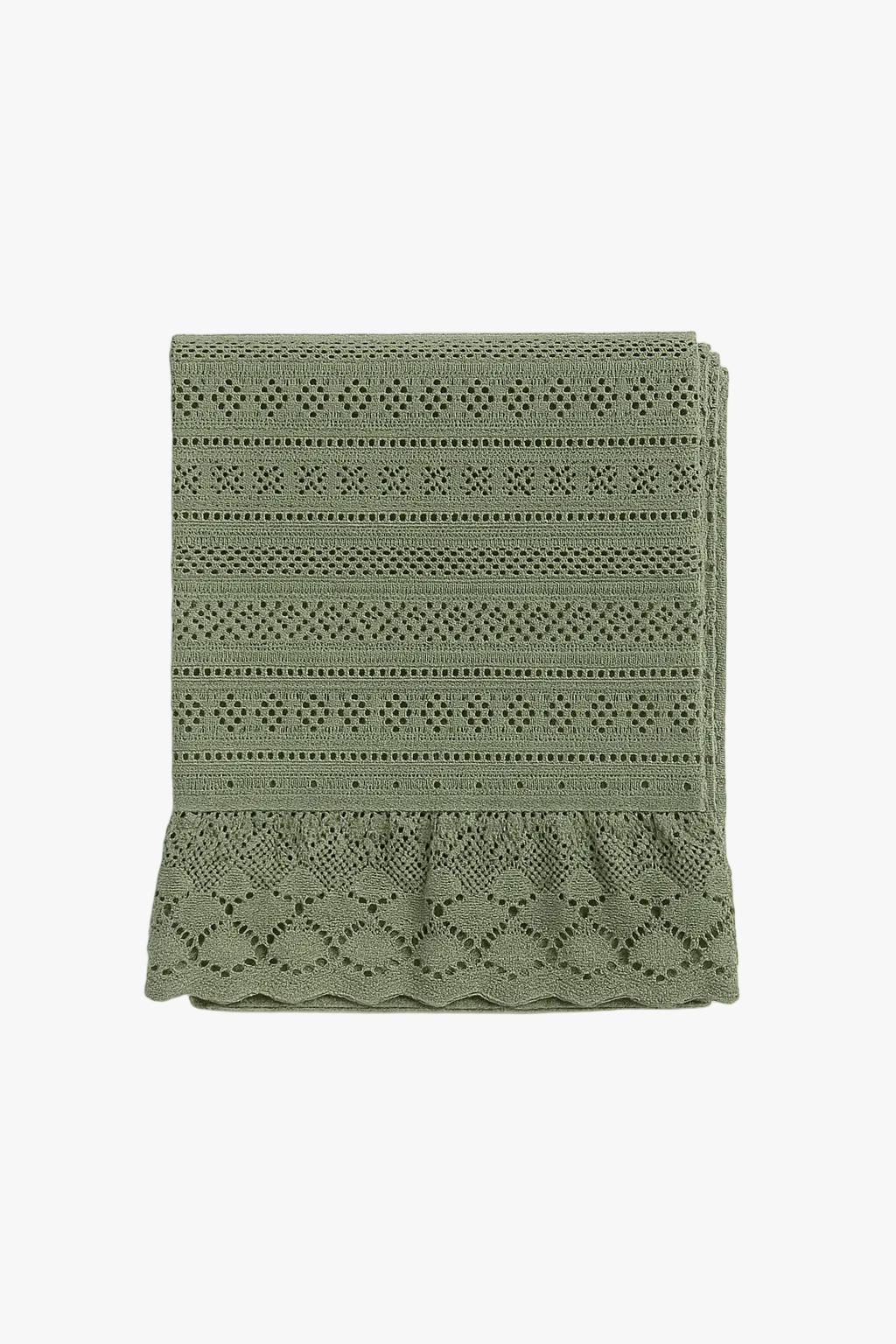 Nappe jacquard vintage bordure dentelle style nordique table