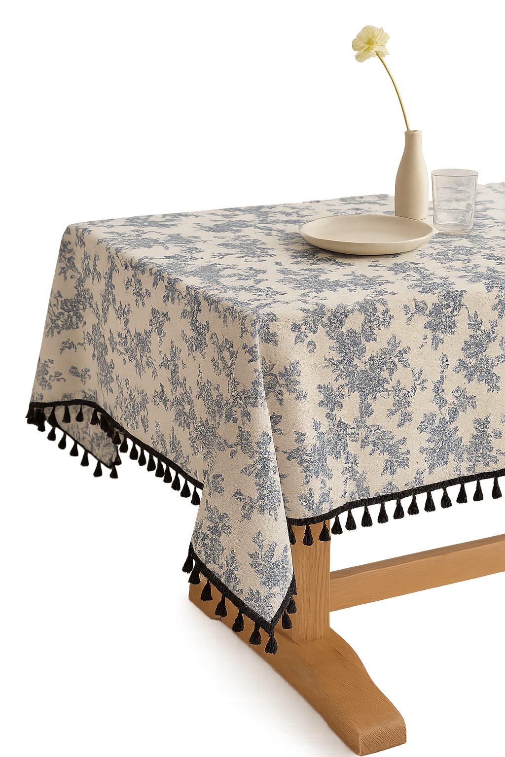 Nappe style champetre motifs floraux table maison