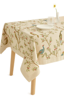 Nappe table motifs pivoines pompons style ins lavable