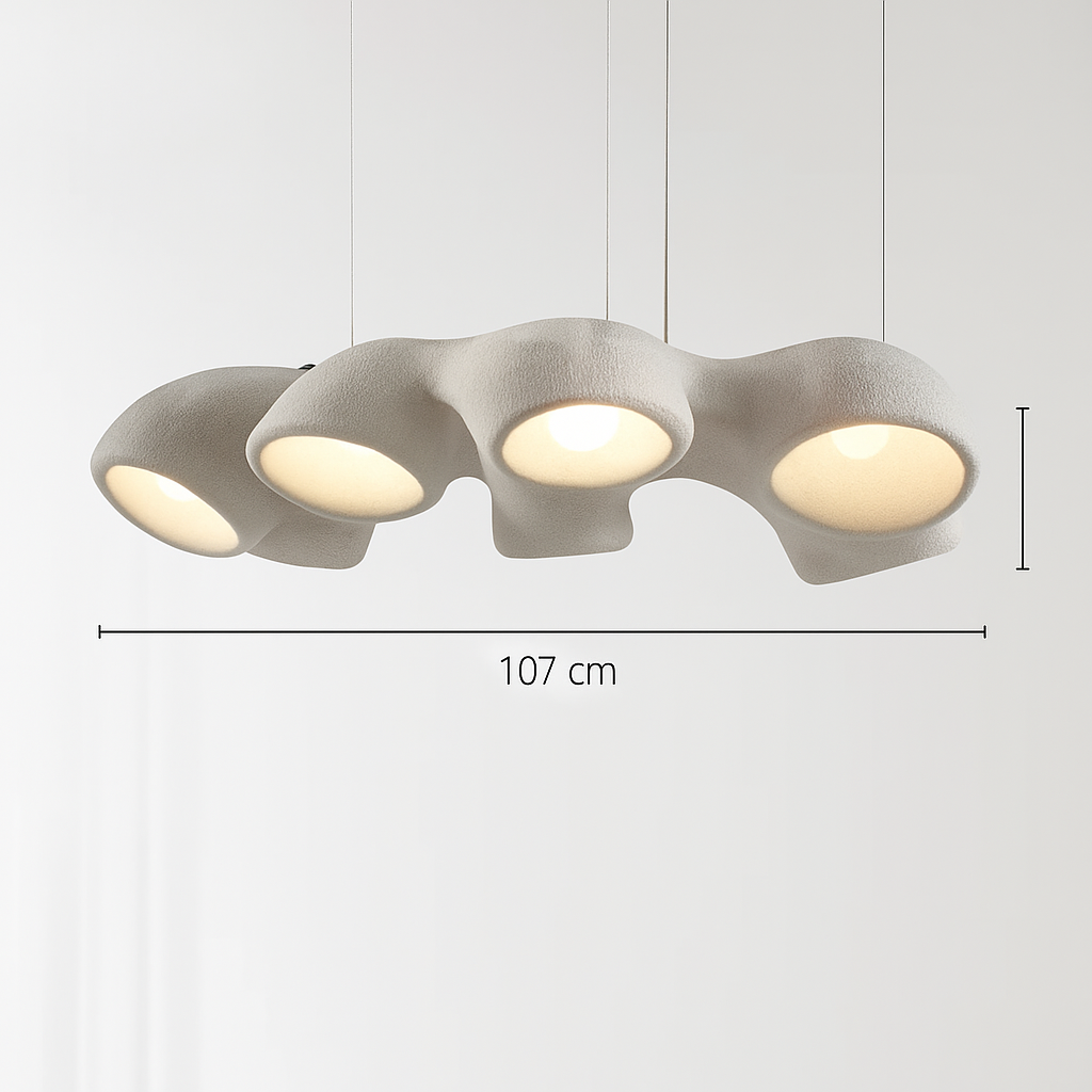 Nordic Pendant Lights Minimalist Resin Suspension Hanging Lamp For Living Room Dining Room Lobby - vue 7 sur 9
