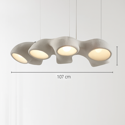 Nordic Pendant Lights Minimalist Resin Suspension Hanging Lamp For Living Room Dining Room Lobby - vue 8 sur 9