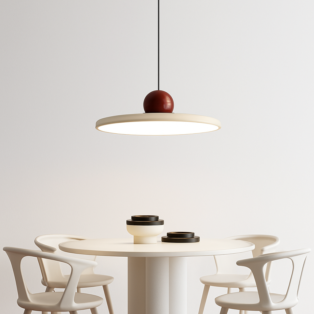 Nordique LED Suspension Lumière Crème Vent Soucoupe Volante Lampes Pour Salon Chambre Chevets Restaurant Hôtel Éclairage Intérieur - vue 6 sur 18