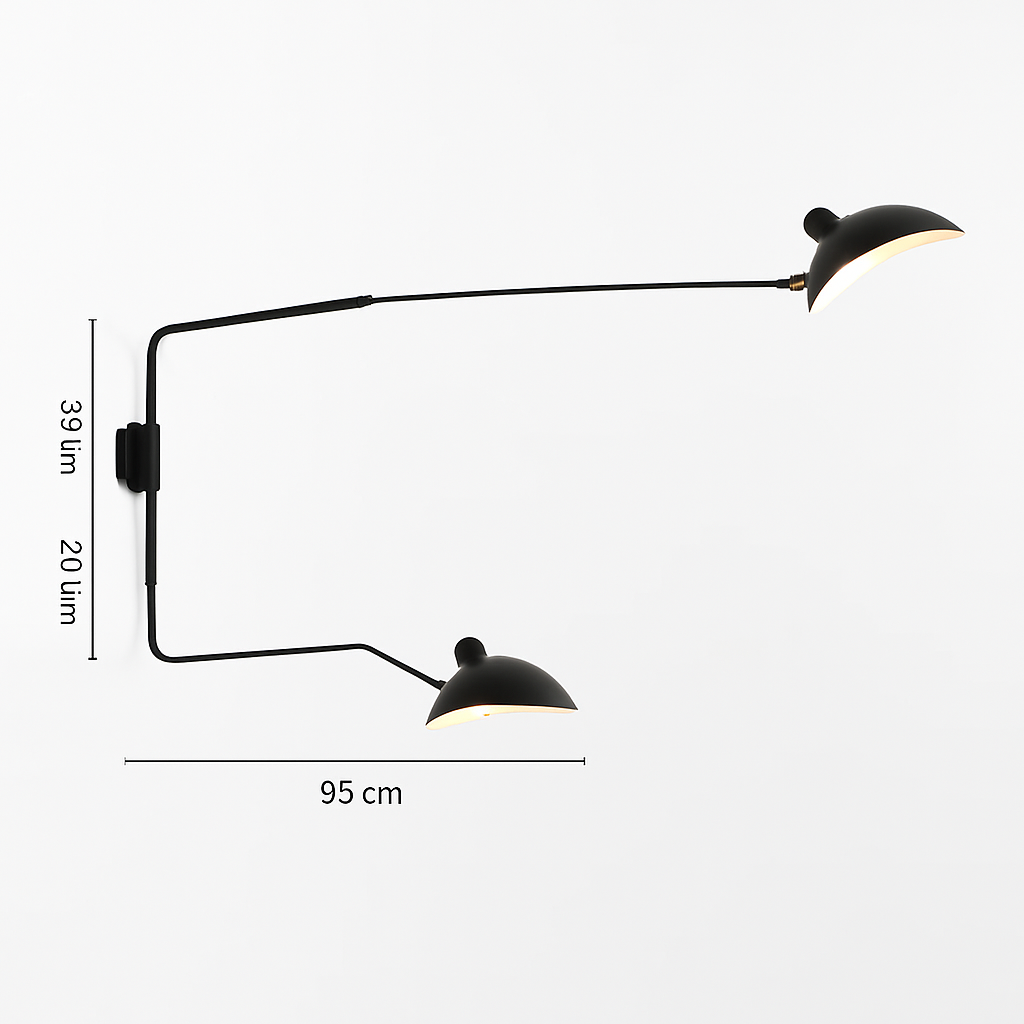 Nordique moderne minimaliste applique murale salon étude chambre chevet lecture lampe à LED bras Long réglable éclairage décoration - vue 11 sur 18