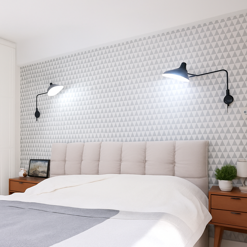 Nordique moderne minimaliste applique murale salon étude chambre chevet lecture lampe à LED bras Long réglable éclairage décoration - vue 5 sur 18