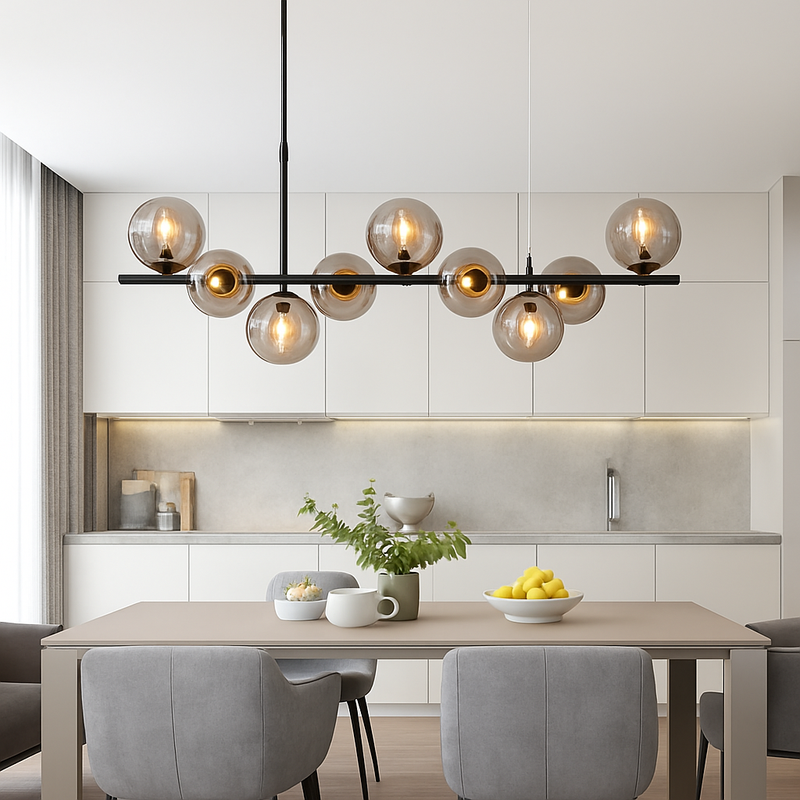 LED Lustre Salle À Manger Lampe à Suspension Dimmable avec Télécommandé Cuisine Table À Manger
