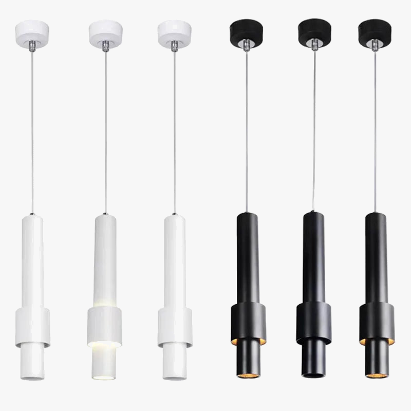 Nordique suspension LED lumière longue LED tube lampe suspendue AC110V 220V chambre Dimmable lustre 7W 9W COB éclairage intérieur piste lumière
