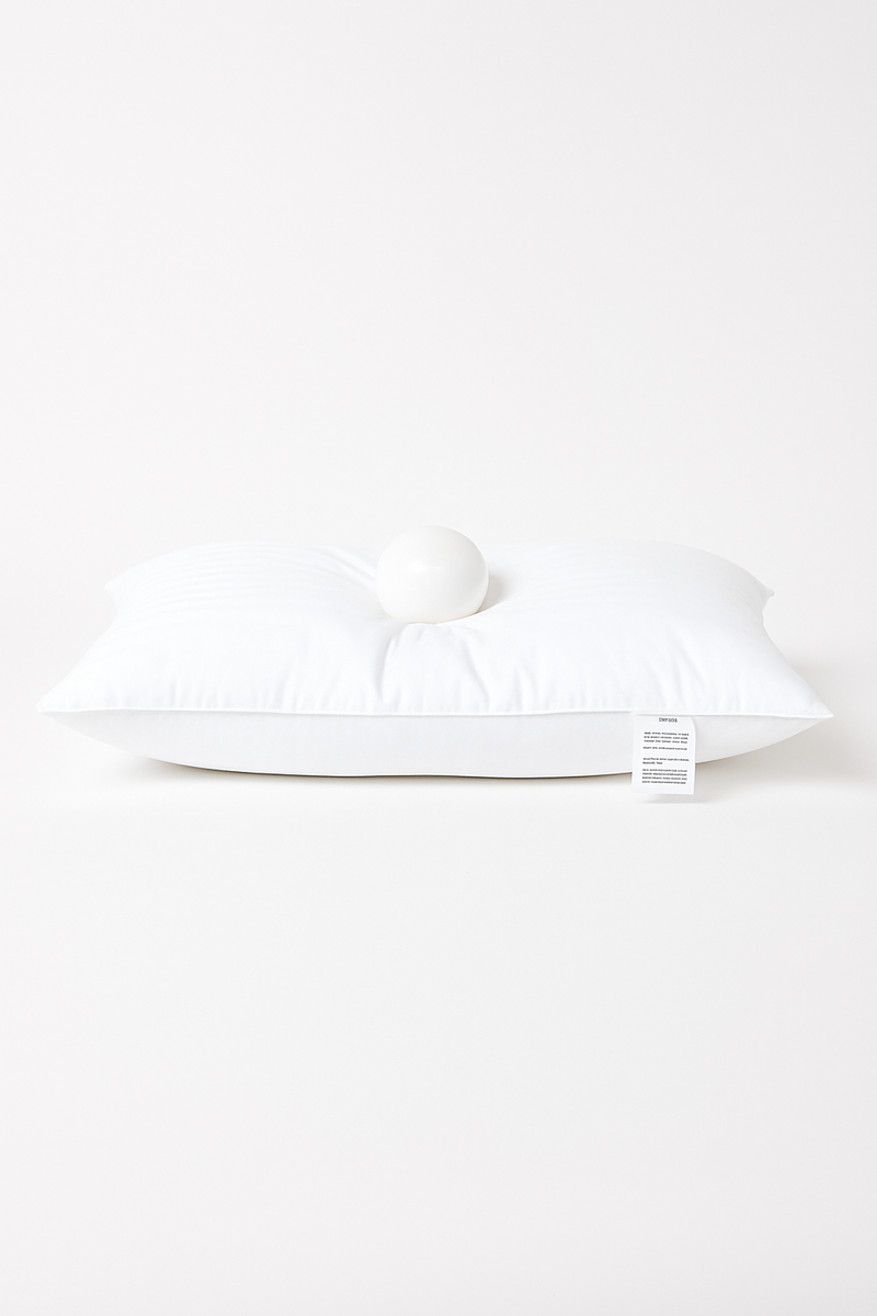 oreiller ignifugé en duvet d'oie avec couette coton