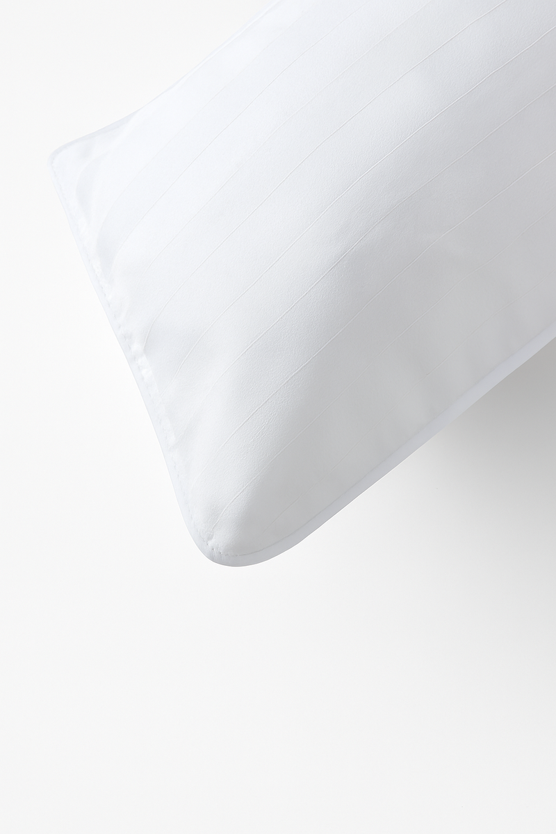 oreiller ignifugé en duvet d'oie avec couette coton