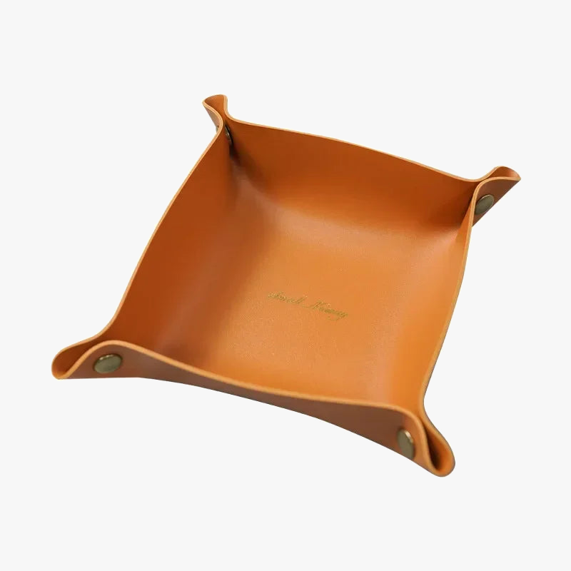 Vide Poche En Cuir,Plateau En Cuir,Valet Plateau,organisateur De Bureau,amour Fleur D'amour