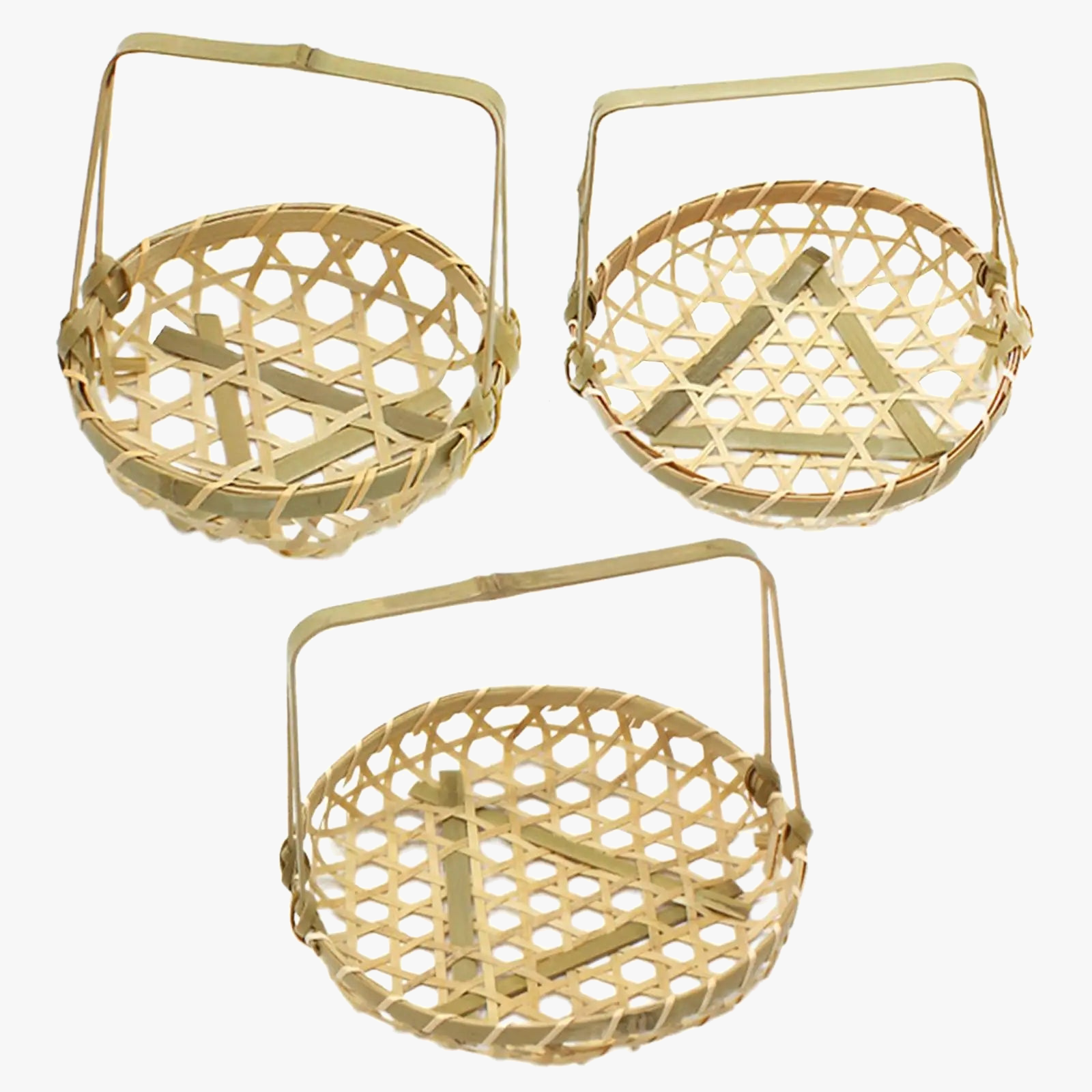 panier décoratif en bambou tissé à la main pour cadeaux et cérémonies