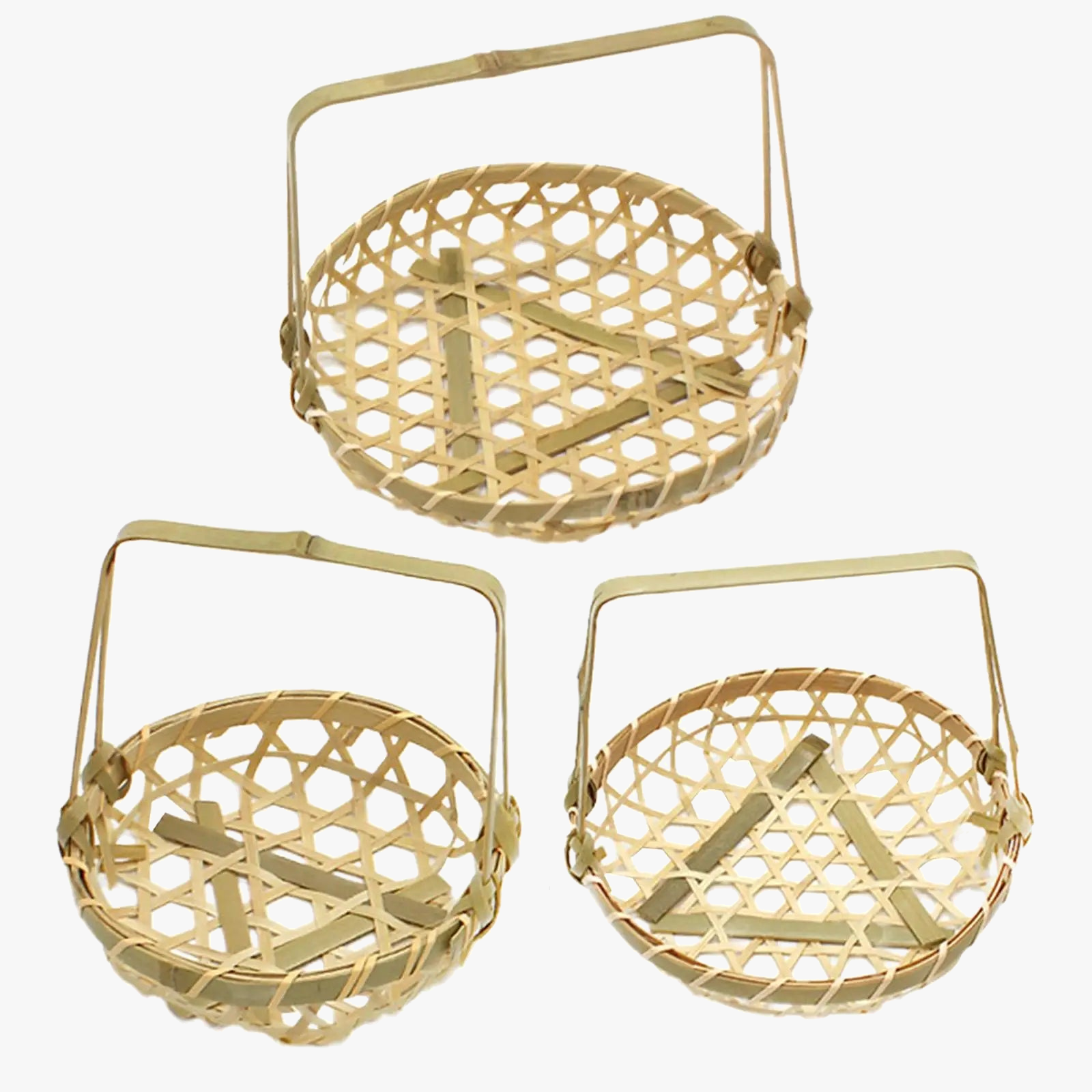panier décoratif en bambou tissé à la main pour cadeaux et cérémonies