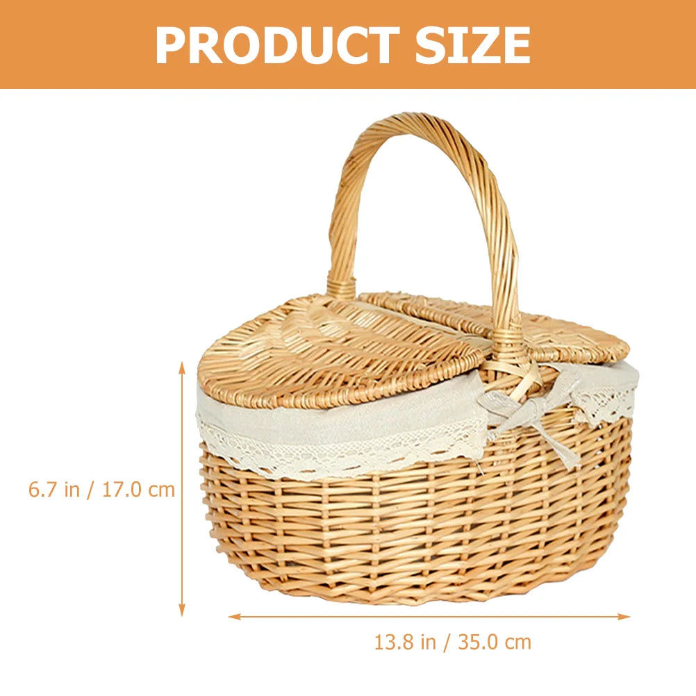 panier de rangement en osier pour fruits et collations
