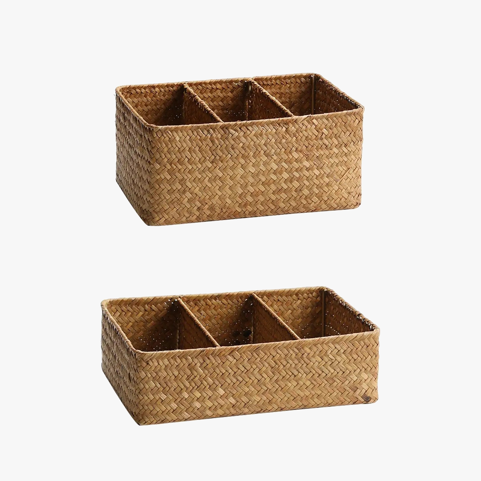 panier de rangement en osier tissé pour organiser la maison