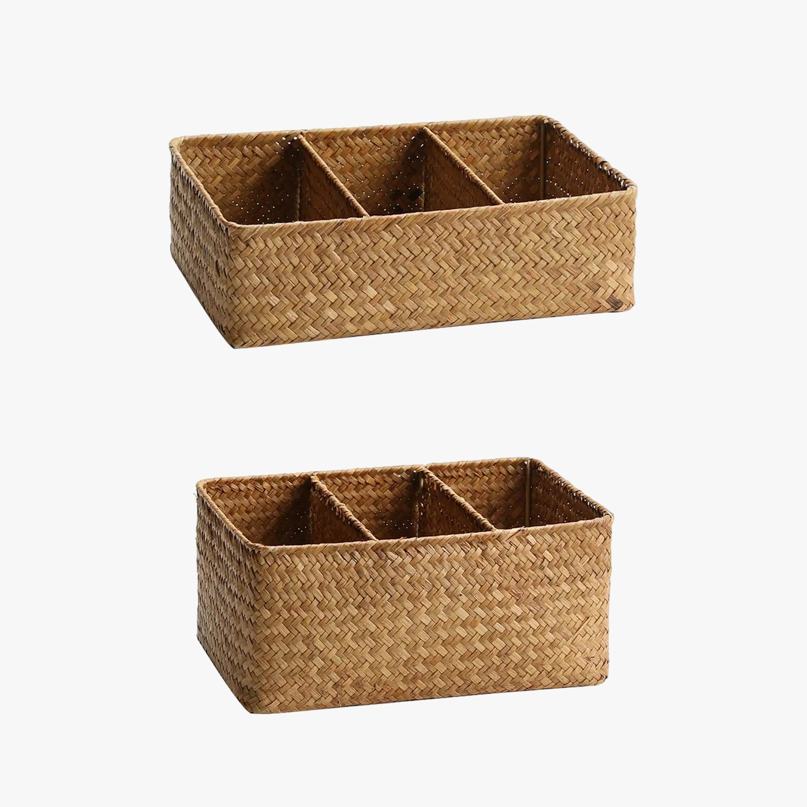 panier de rangement en osier tissé pour organiser la maison