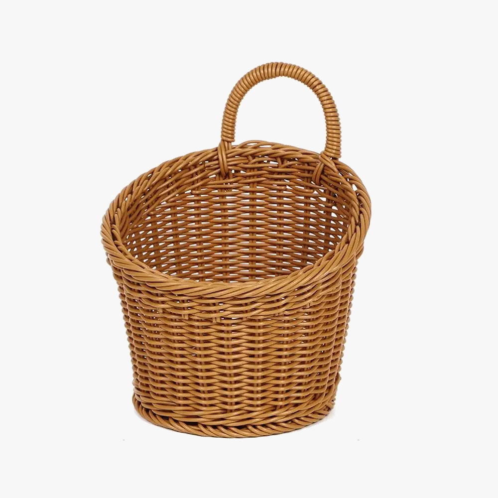 panier de rangement en rotin tissé à la main pour fruits légumes et fleurs