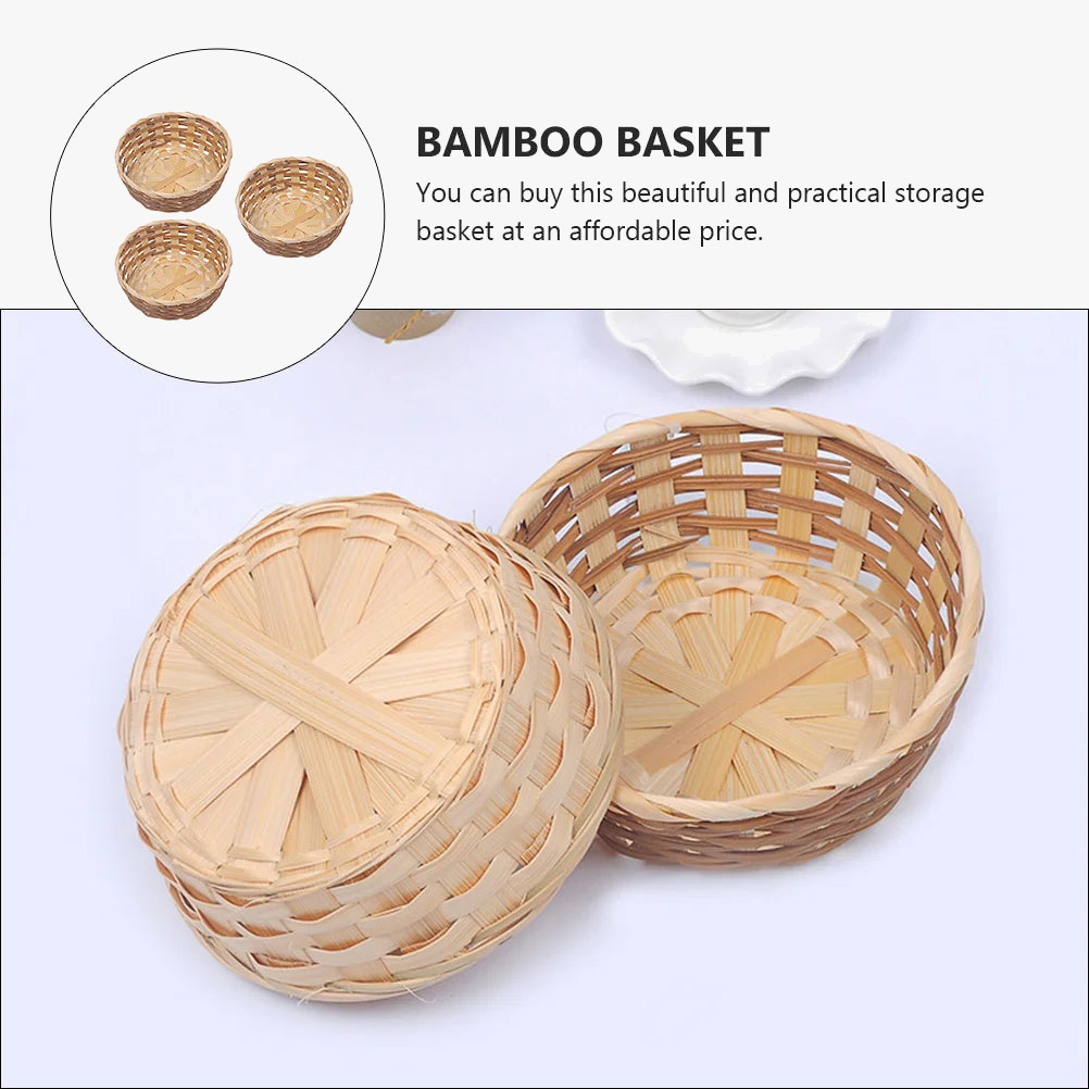 panier de rangement pour fruits et collations en osier et bambou