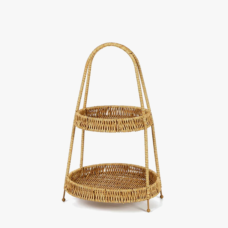 panier en bambou tissé à la main pour rangement et service