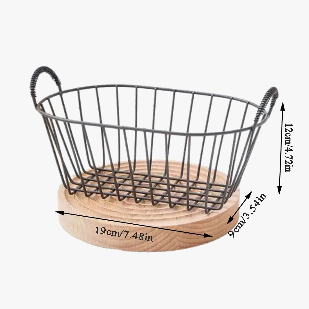 panier en fer pour collations et rangement décoratif