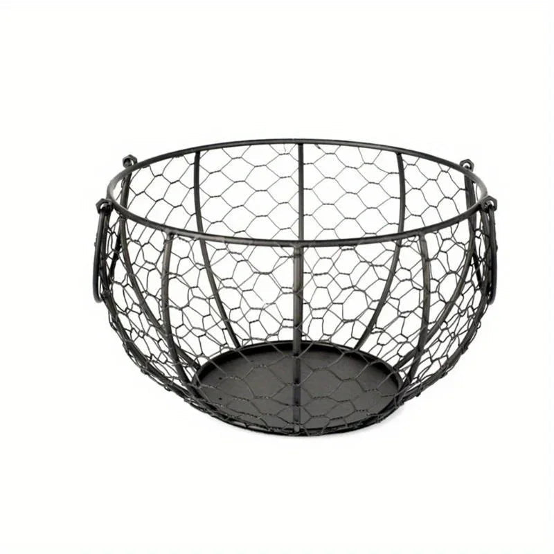panier en métal pour rangement dœufs et accessoires de cuisine