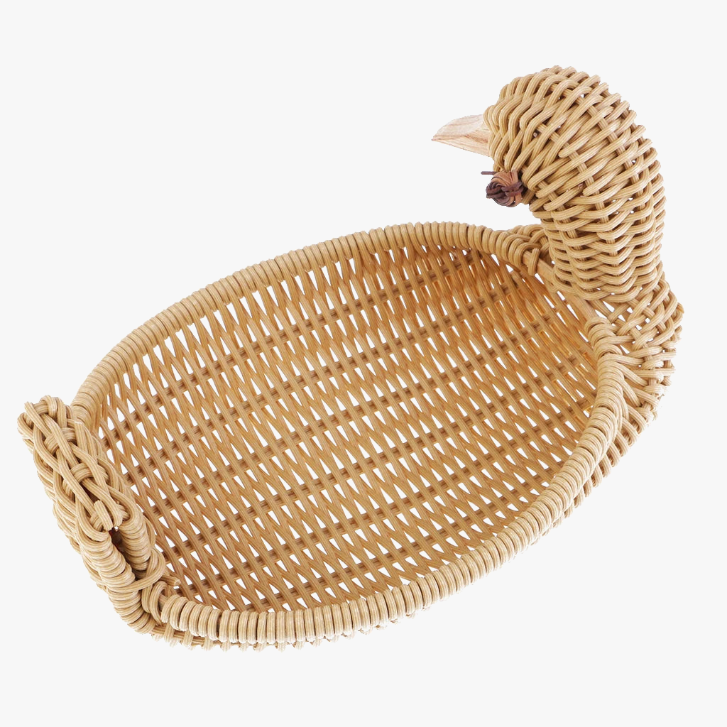 panier en plastique imitation rotin pour artisanat et présentoir