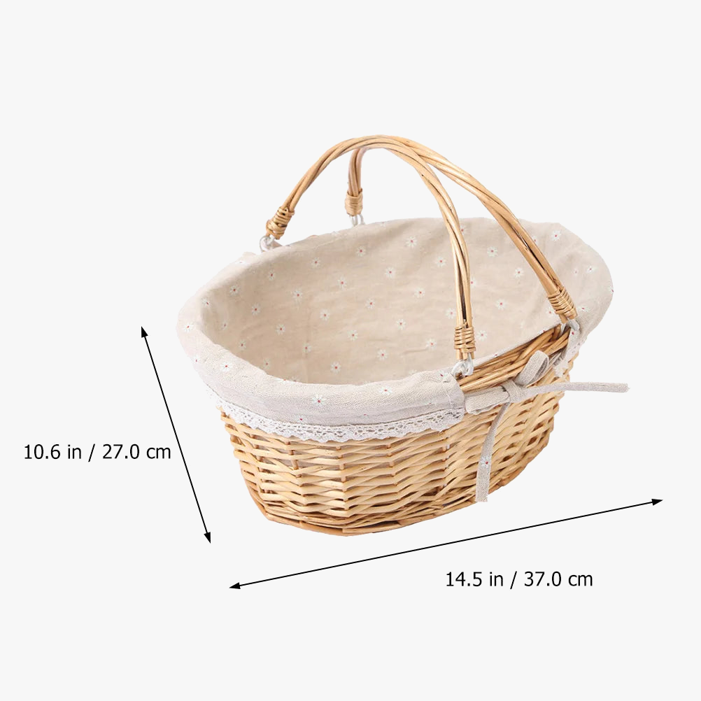panier en rotin pour fleurs et rangement divers