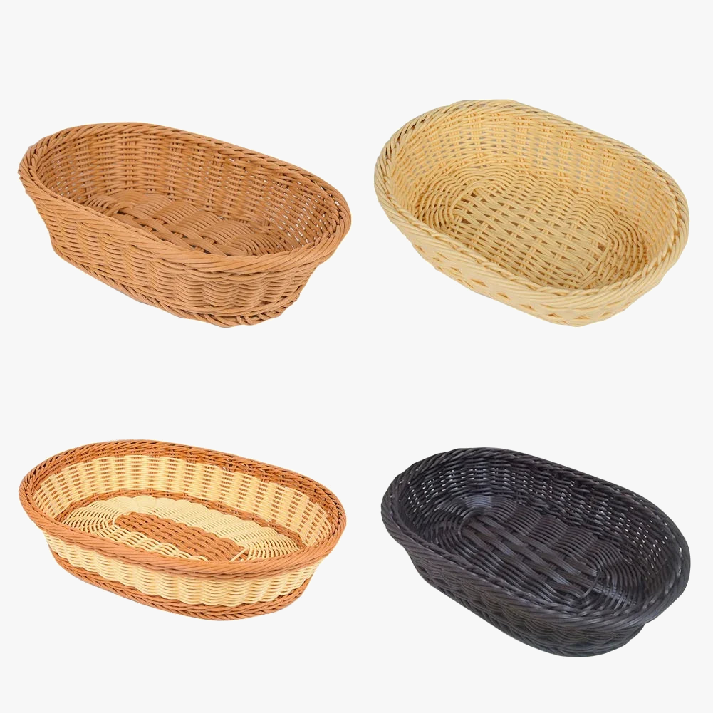 panier en rotin synthétique pour fruits et rangement