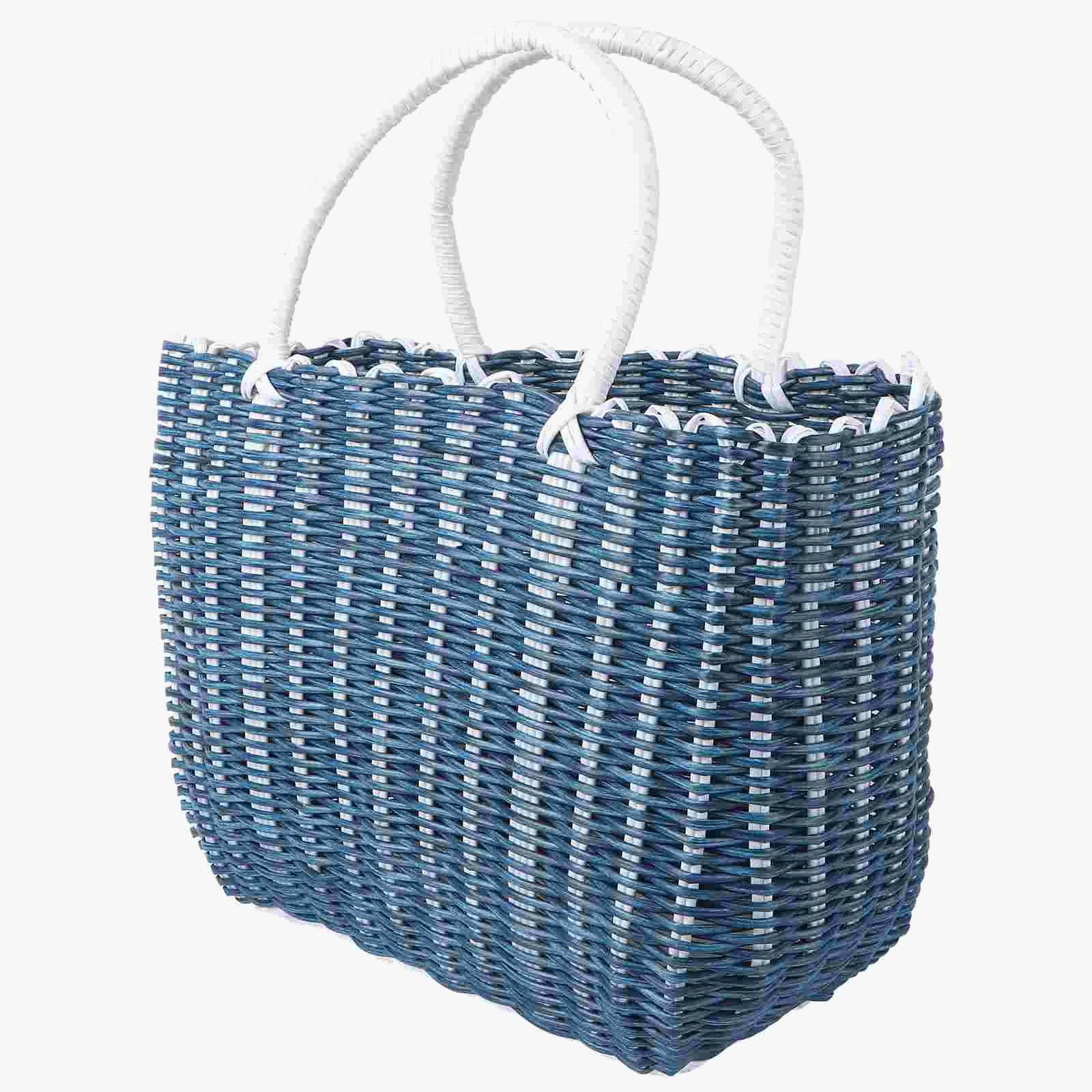 panier fourre-tout en paille pour courses et pique-nique