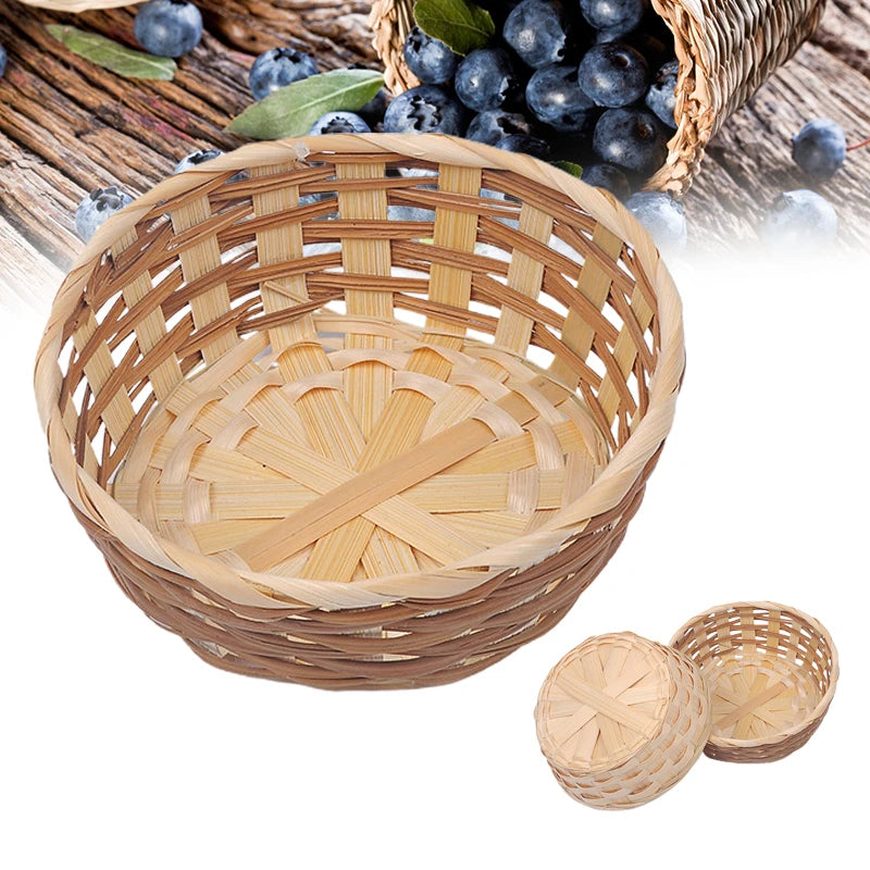 panier à fruits en bambou tissé à la main grande capacité durable