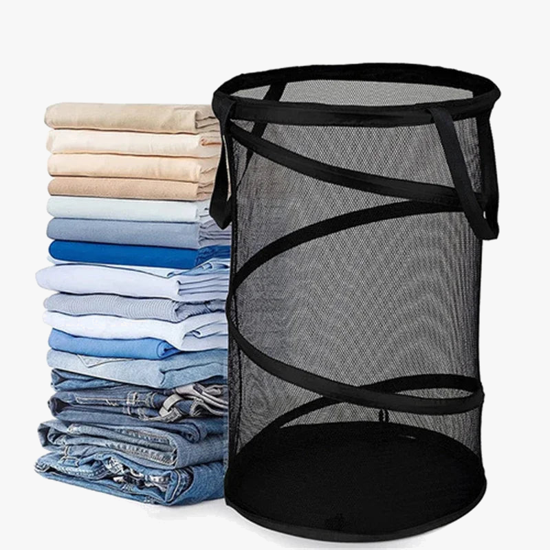 panier à linge pliable avec double poignée pratique pour vêtements