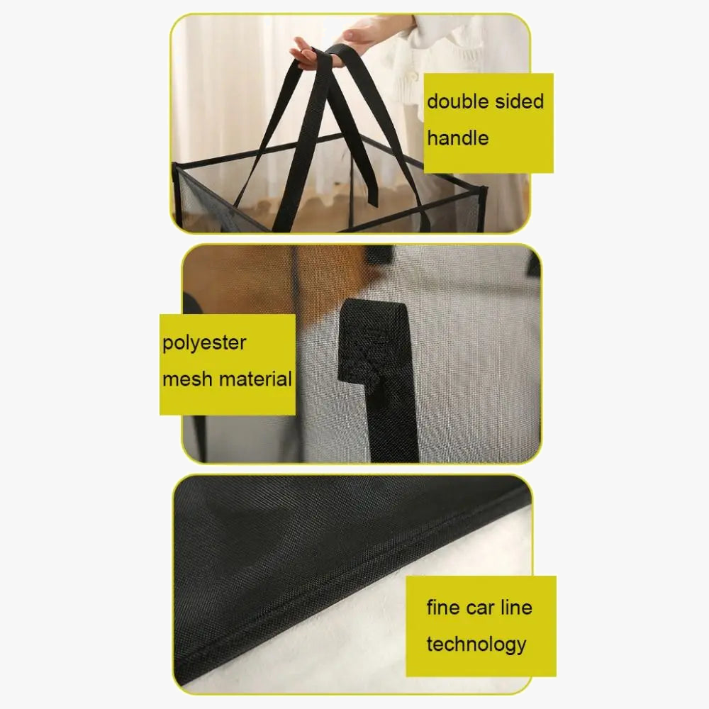 panier à linge pliable grande capacité avec poignées