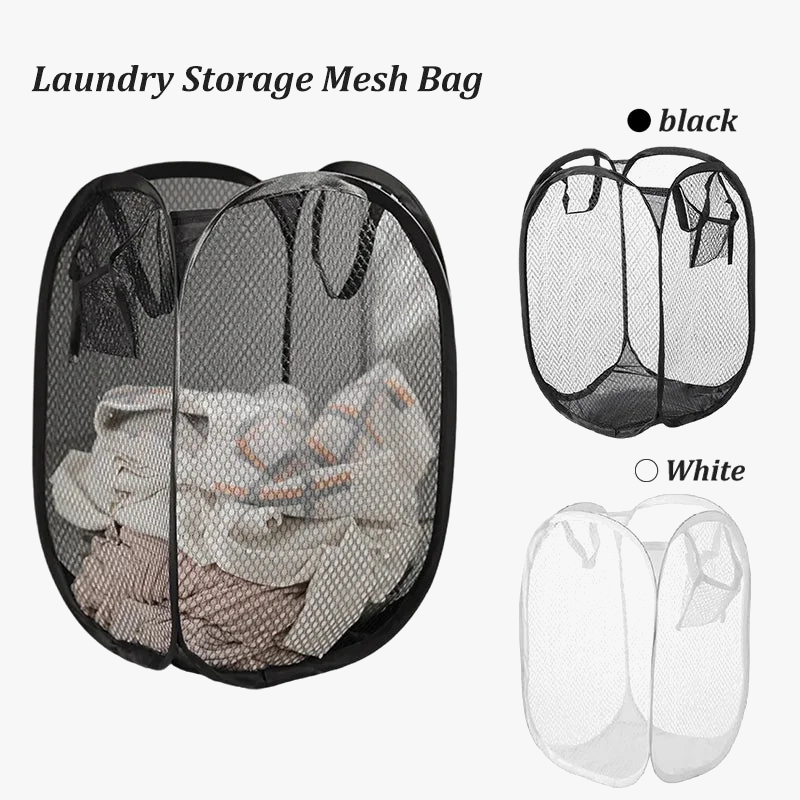 panier à linge pliable sac de rangement en filet polyvalent