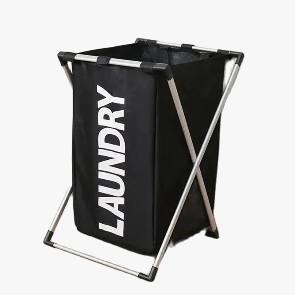 panier à linge pliable trois compartiments pour vêtements sales