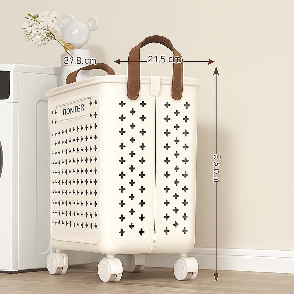 panier pliable multifonctionnel avec roulettes grande capacité rangement pratique - vue 11 sur 14