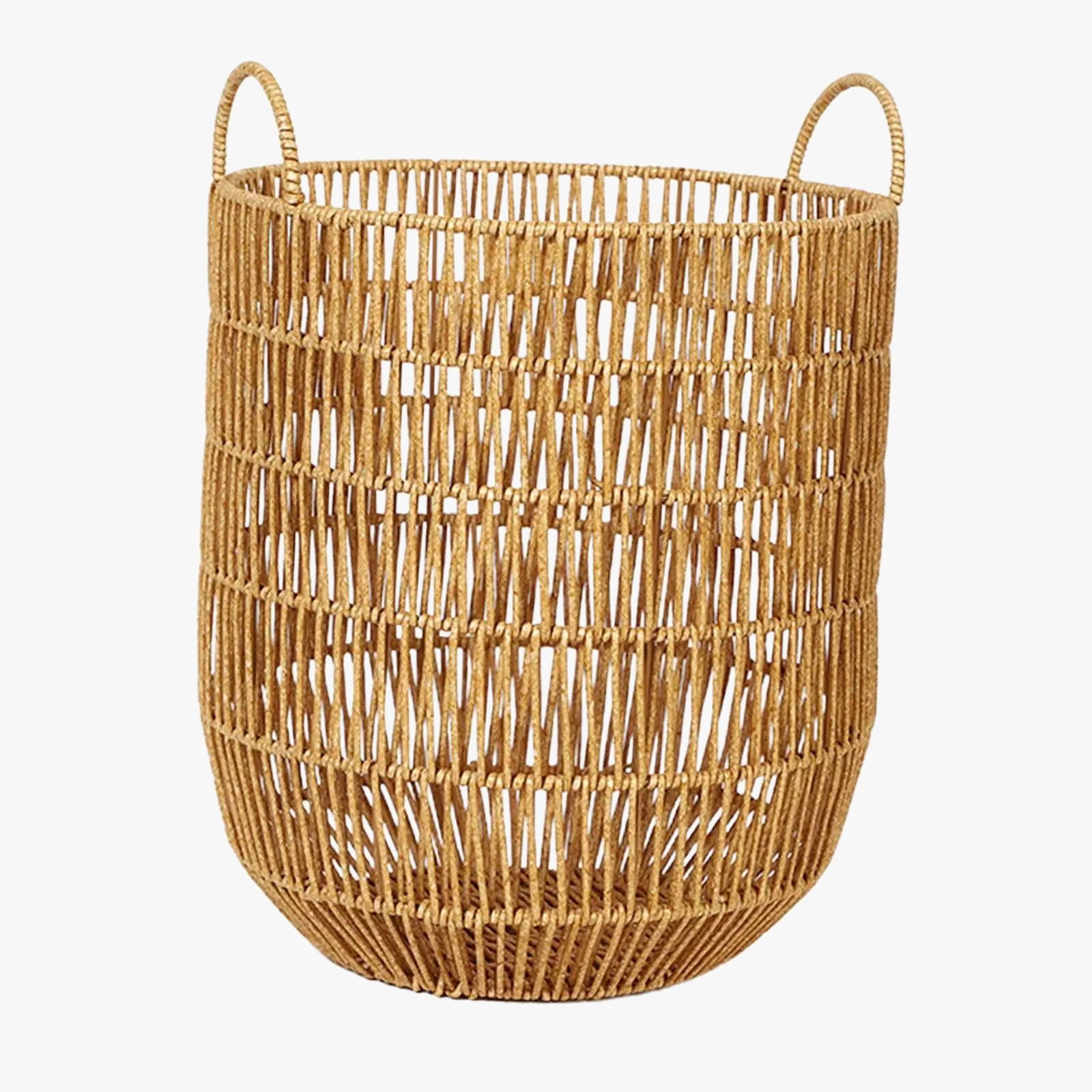 panier tissé imitation rotin pour jouets et linge
