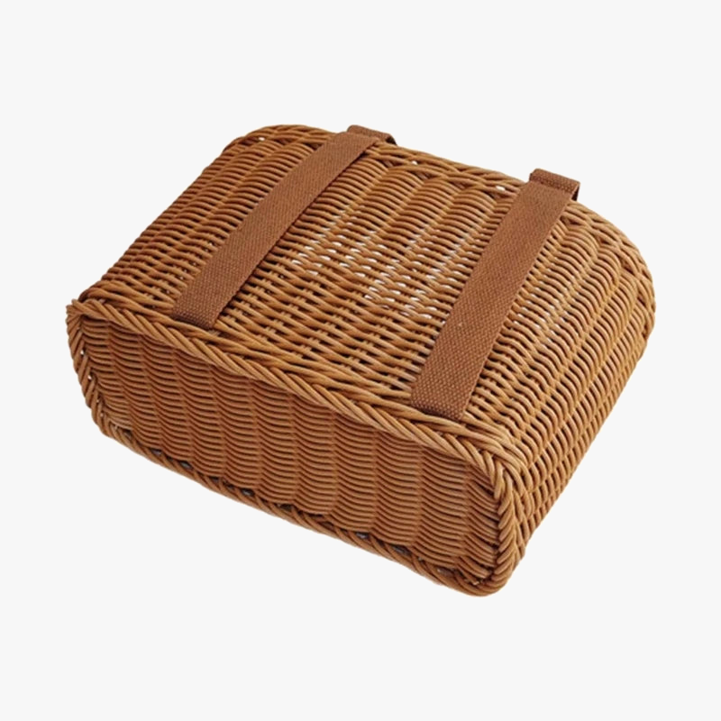 panier tissé pour fruits et fleurs avec poignées peu encombrant