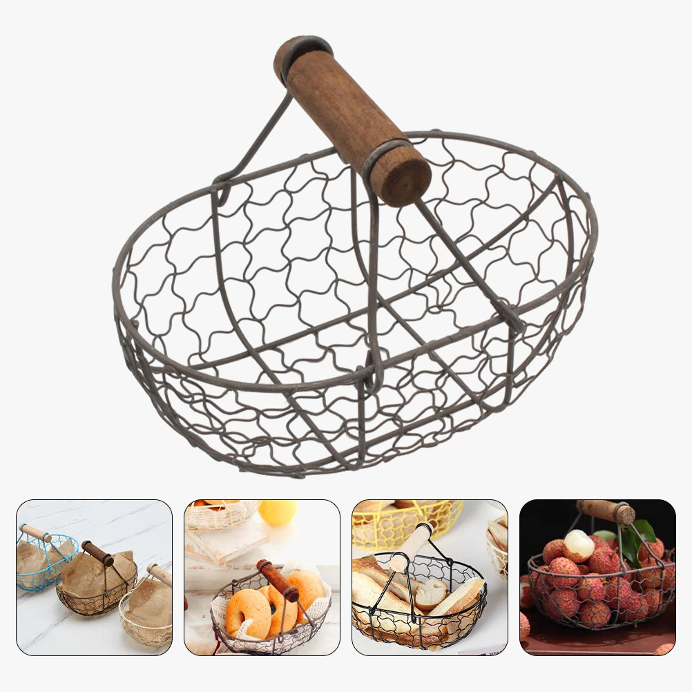 panier à œufs en métal pour fruits et légumes