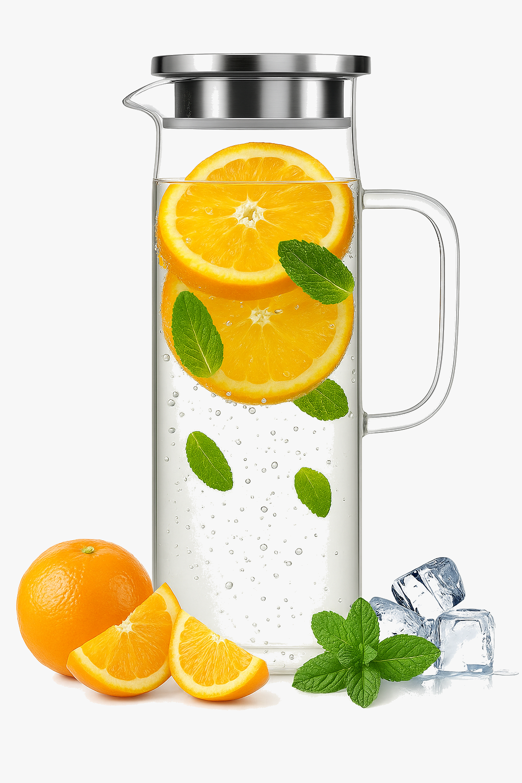 Pichet en verre avec infuseur et couvercle hermetique