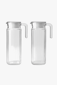 Pichet verre stries carrées carafe eau froide 11l