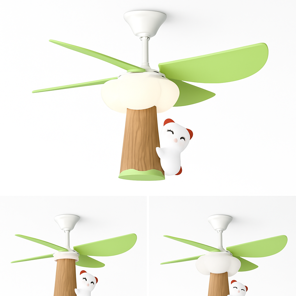 plafonnier créatif moderne enfant avec télécommande et lumière intégrée - vue 5 sur 6