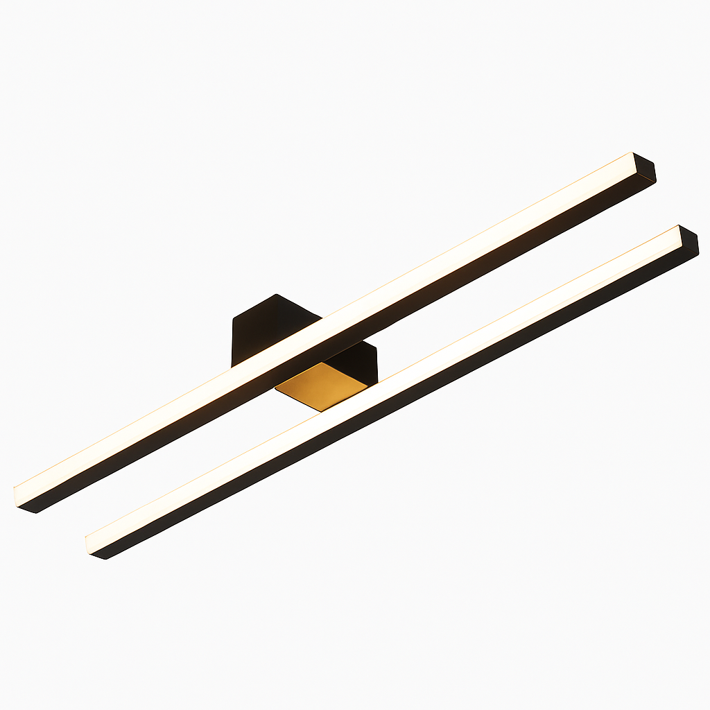 Plafonnier design industriel LED avec barre lumineuse Warren - vue 7 sur 9