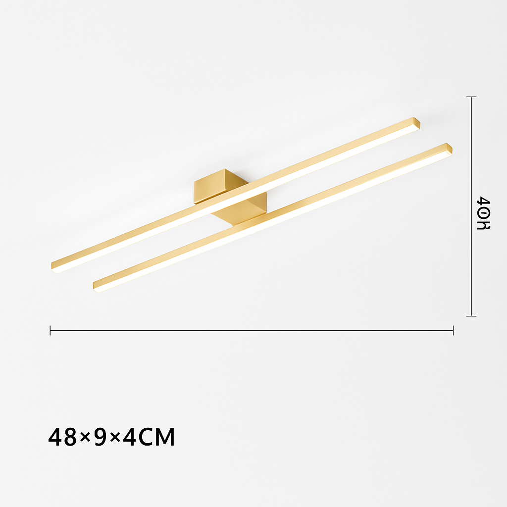 Plafonnier design industriel LED avec barre lumineuse Warren - vue 9 sur 9