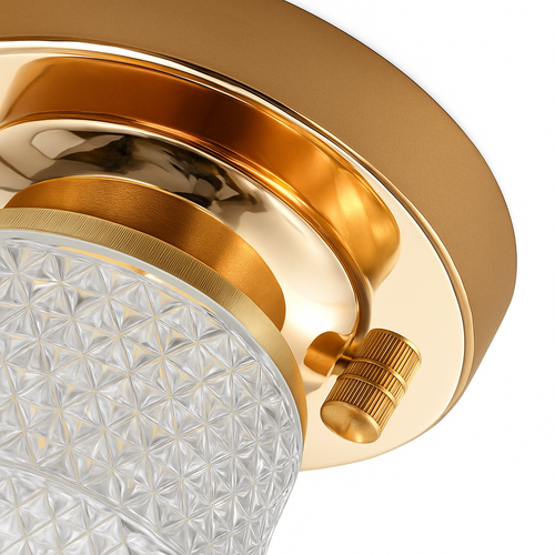 Plafonnier design LED doré en cristal luxury Tourtelle