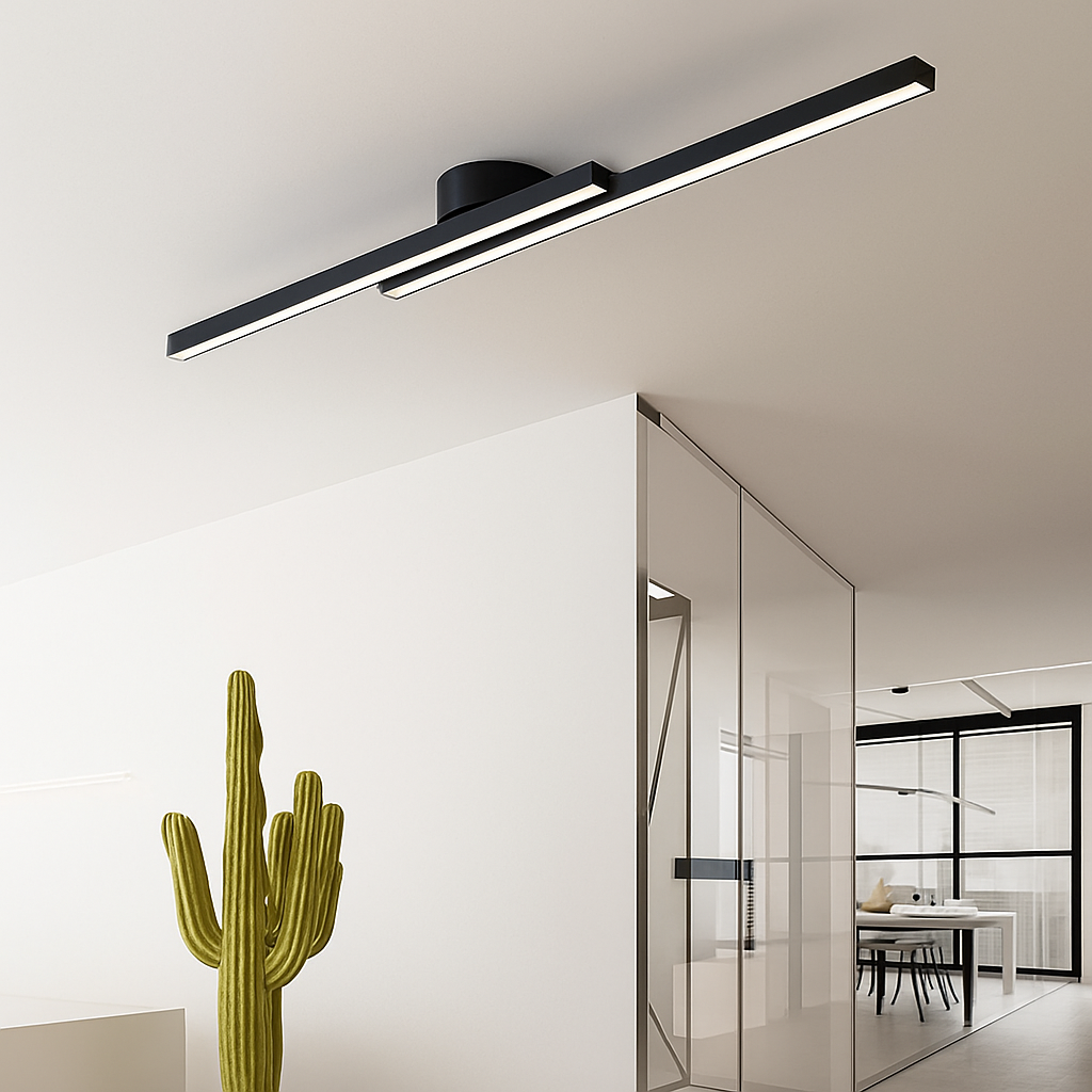 Plafonnier design LED linéaire et minimaliste Dallas - vue 3 sur 8