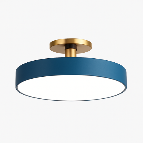 Plafonnier design à LED rond et support doré Office