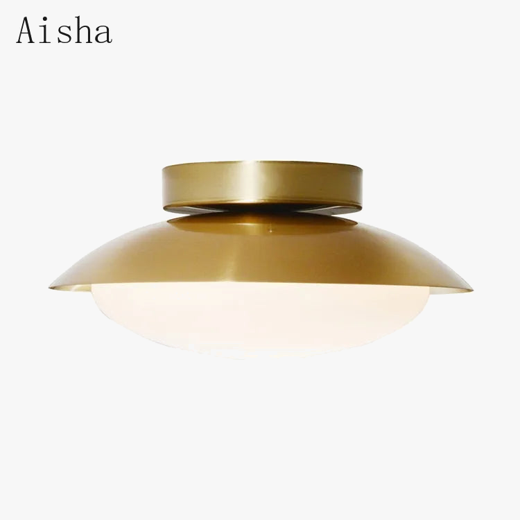 plafonnier doré moderne pour décoration et éclairage intérieur
