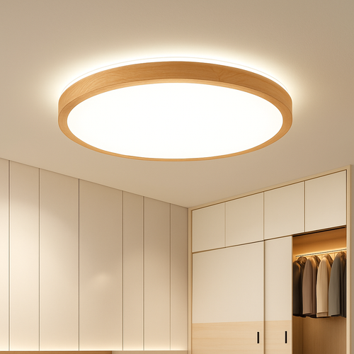 Plafonnier en bois à LED (plusieurs formes) - vue 3 sur 15